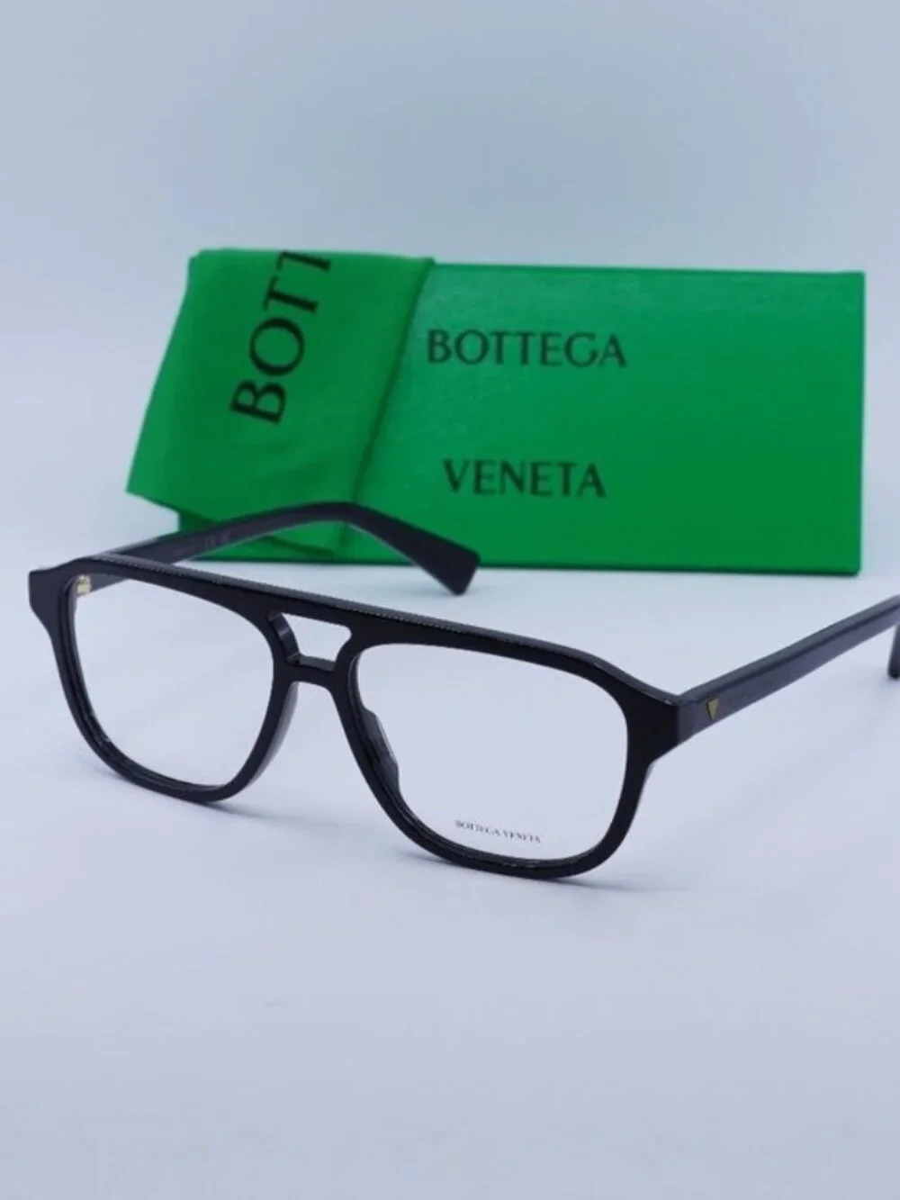 Bottega Veneta BV1294O 001 Aviator Eyeglasses – Black 56mm